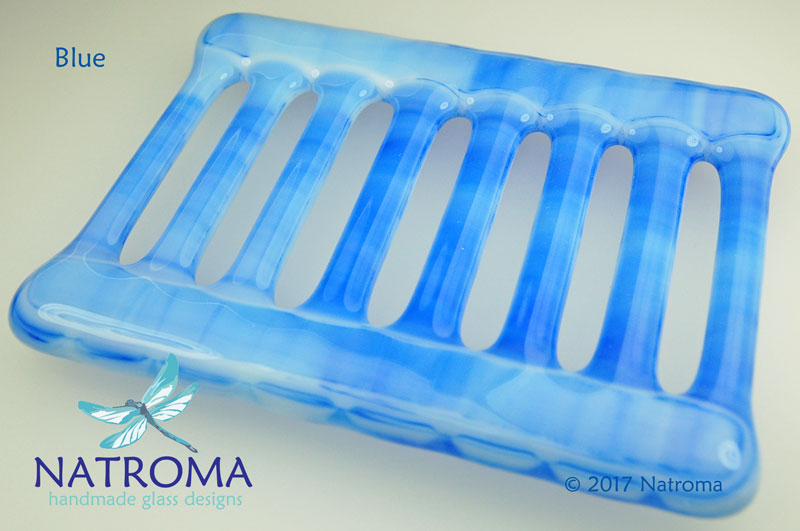 Fused Glass Soap Dish Handmade in England