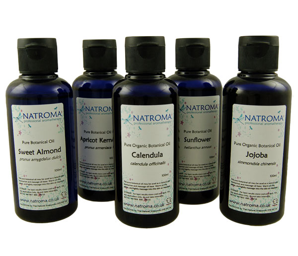 Organic moisturising botanical carrier oils for aromatherapy massage.