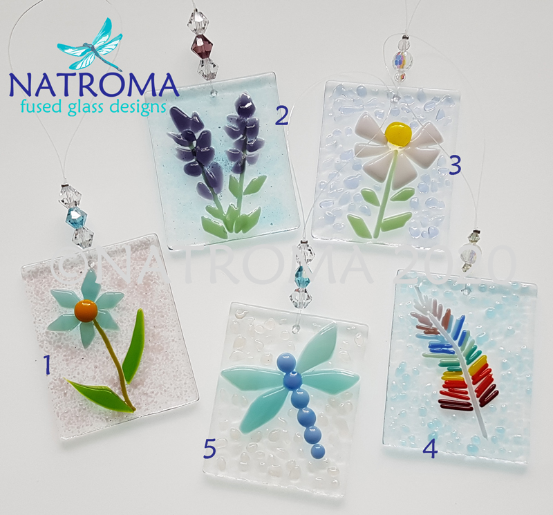 Fused Glass Sun Catcher Natroma Handmade in England Natroma
