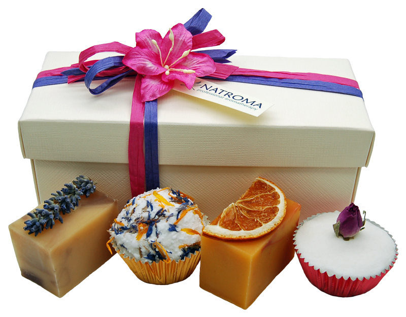 Selection Box organic soap and bathing hamper