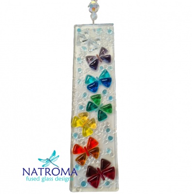 Fused Glass Chakra Butterflies